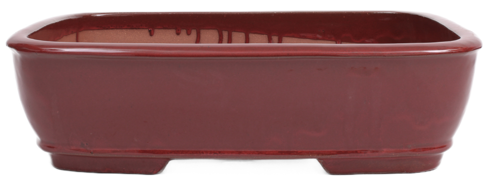 Bonsai - Schale eckig 37.5 x 29.5 x 10.5 cm rotbraun 40235