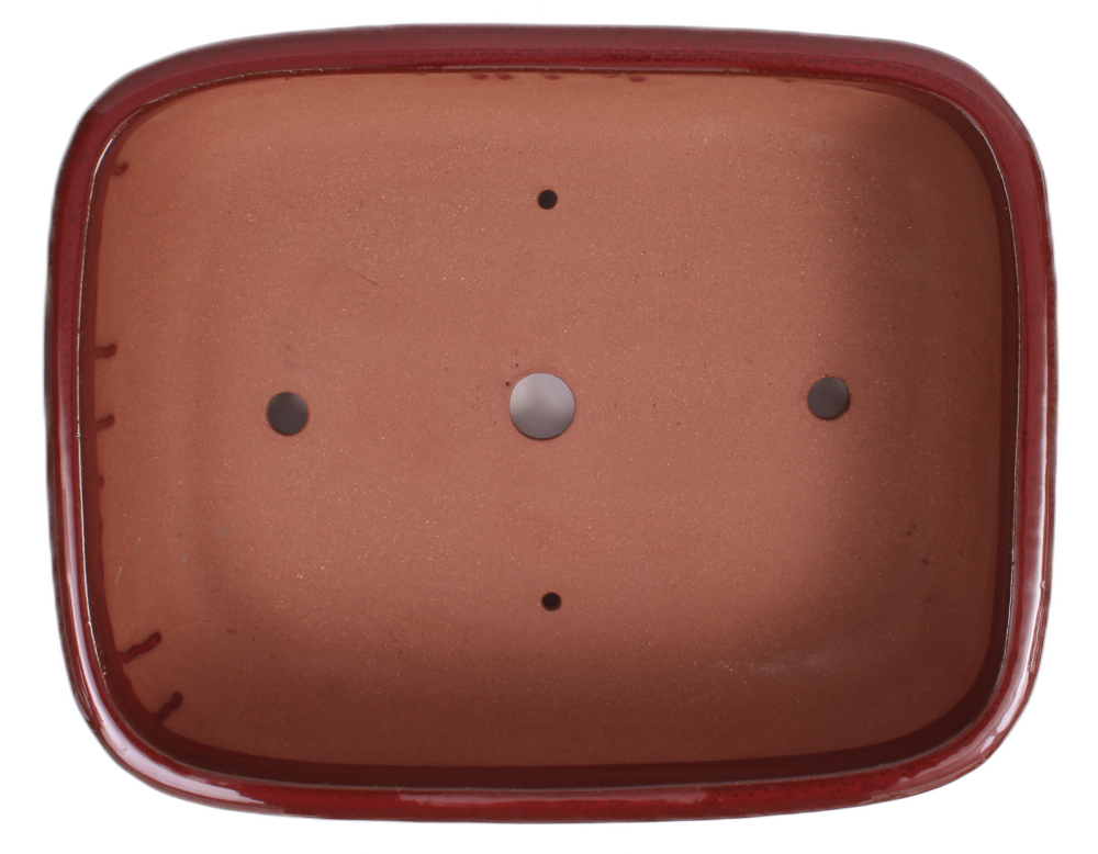 Bonsai - Schale eckig 37.5 x 29.5 x 10.5 cm rotbraun 40235