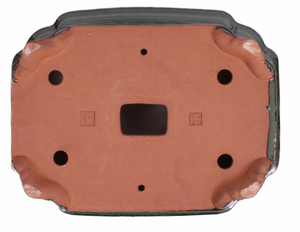 Bonsai - Schale eckig 36 x 28 x 12.5 cm  moosgrün  frostfest 40236