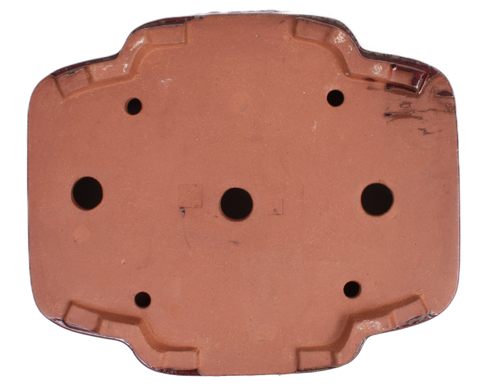 Bonsai - Schale eckig 46.5 x 38.5 x 9.5 cm bordeaux frostfest 40240