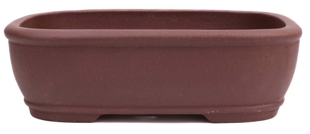 Bonsai - Schale eckig 32 x 25 x 10 cm unglasiert braun 40253