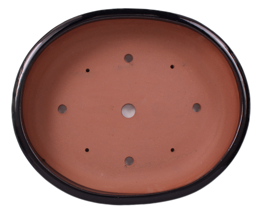 Bonsai - Schale oval 46 x 38.5 x 10.5 cm dunkelblau frostfest 40260