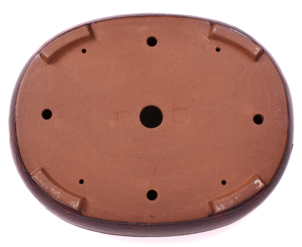 Bonsai - Schale oval 54 x 43.5 x 12.5 cm bordeaux frostfest 40262