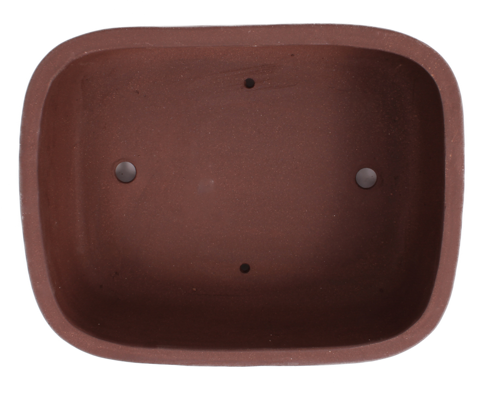 Bonsai - Schale eckig 32 x 25 x 10.5 cm unglasiert braun  40267