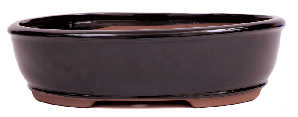 Bonsai - Schale oval 31 x 24 x 8.5 cm schwarz  40272