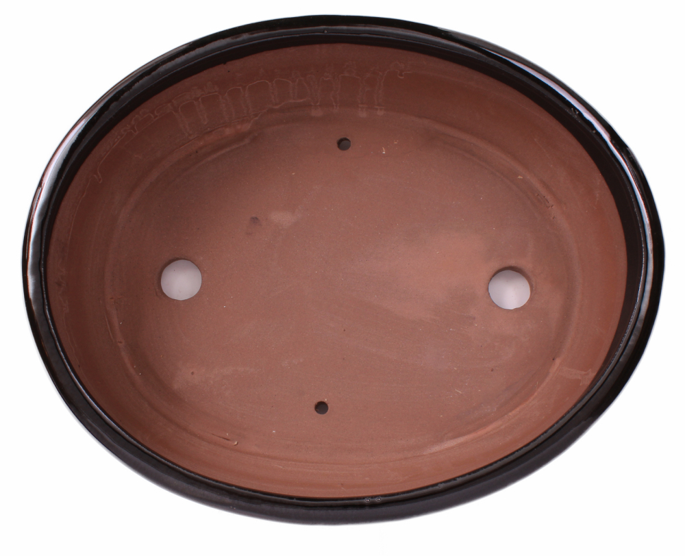 Bonsai - Schale oval 31 x 24 x 8.5 cm schwarz  40272