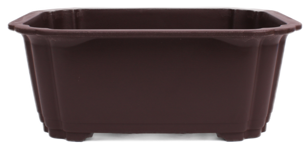Bonsai - Schale eckig 38,5 × 30 × 15 cm Kunststoff braun sehr stabil 40276