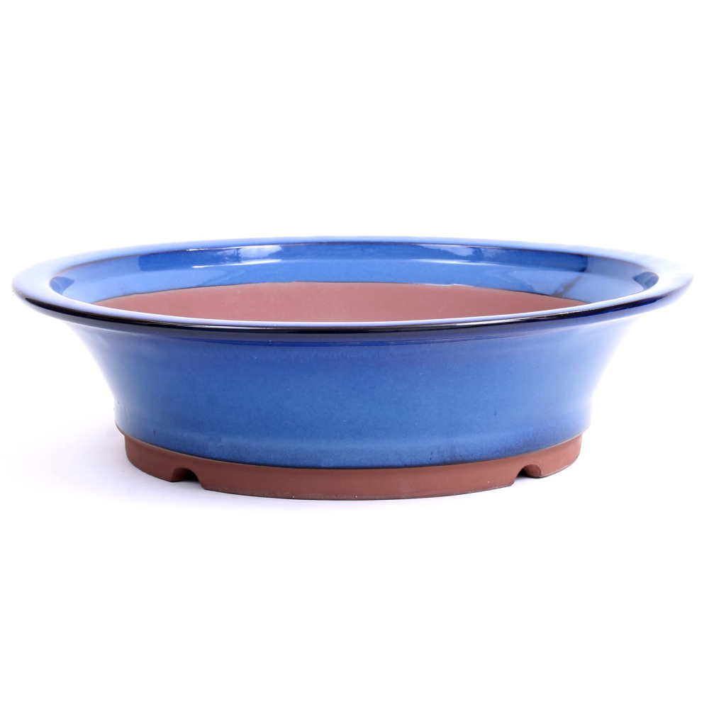 Bonsai - Schale rund 42 Ø x 11,5cm, blau, aus Japan 40315