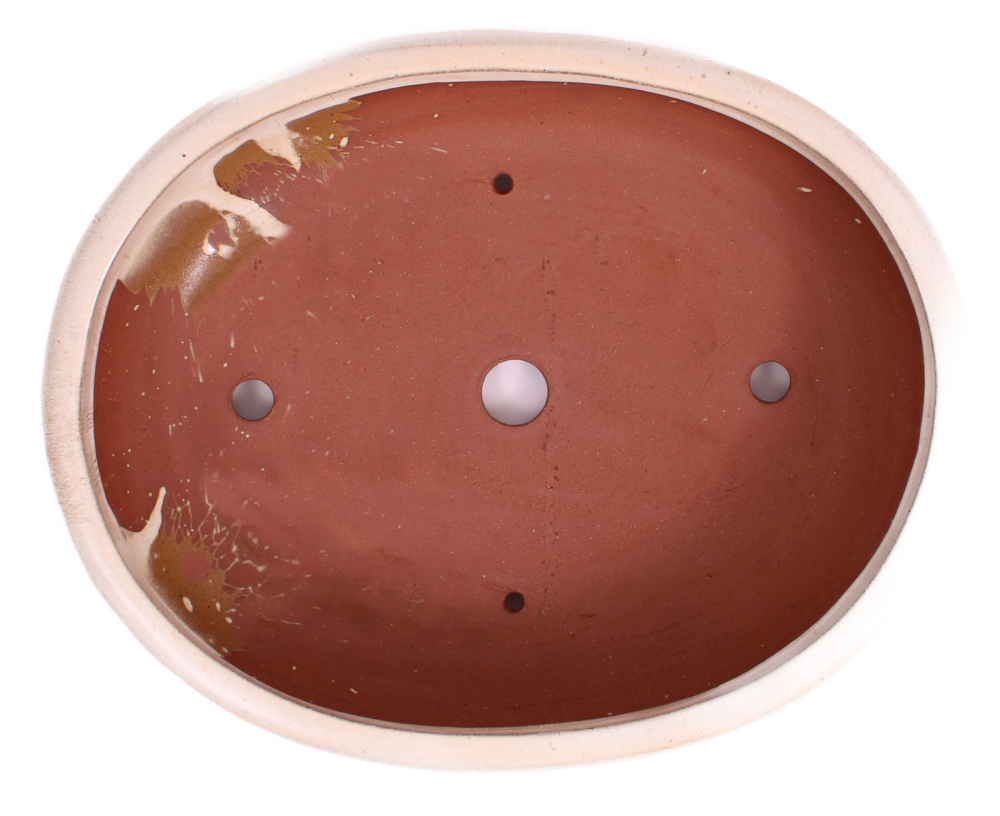 Bonsai - Schale oval 38.5 x 30.5 x 9.5 cm, creme  40406