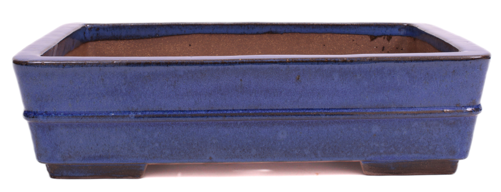 Bonsai - Schale  eckig  36 x 28.5 x 9.5 cm blau frostfest 40411