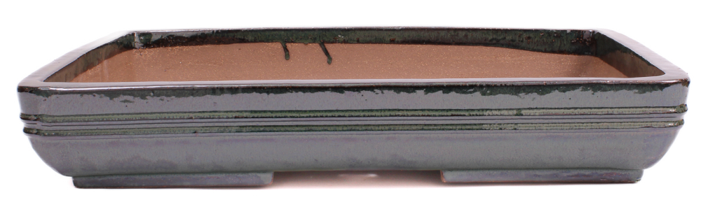 Bonsai - Schale  eckig  53 x 38 x 9.3 cm moosgrün frostfest 40414