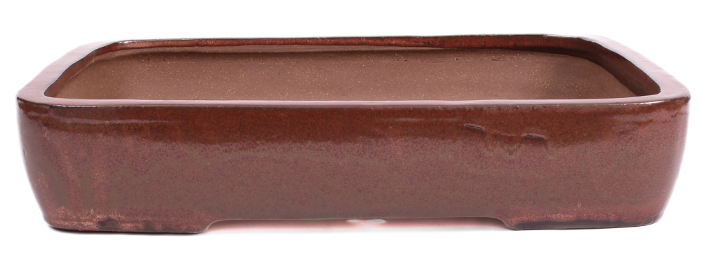 Bonsai - Schale eckig 41 x 32 x 8 cm, kupferfarben, handgemacht, frostfest  40421
