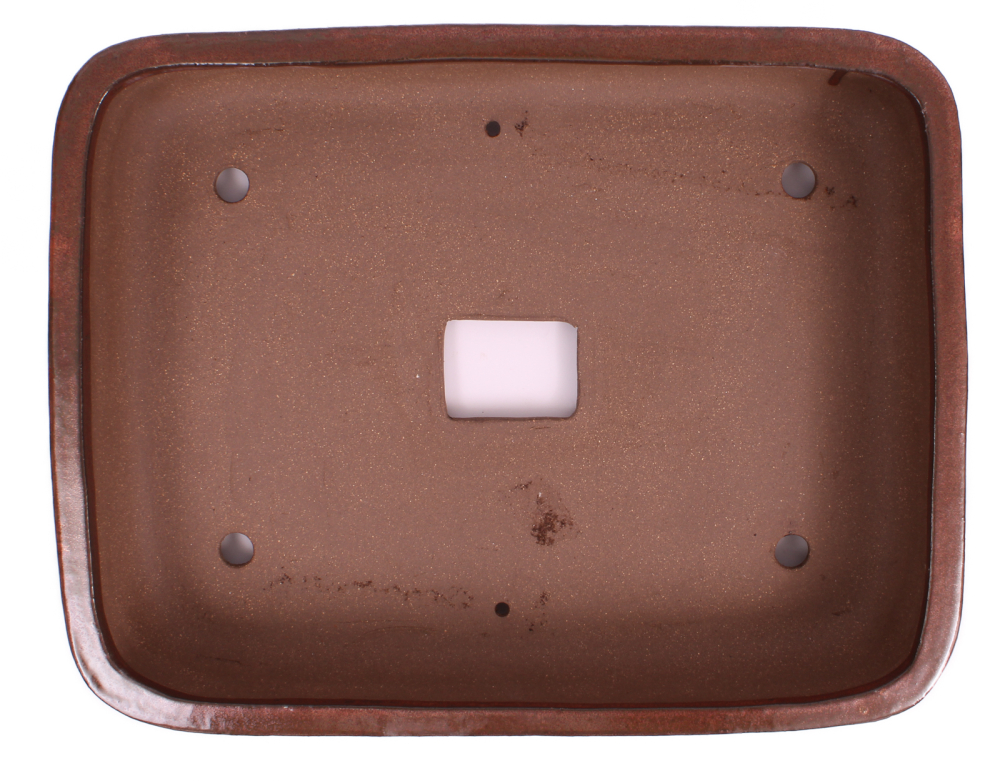 Bonsai - Schale eckig 41 x 32 x 8 cm, kupferfarben, handgemacht, frostfest  40421