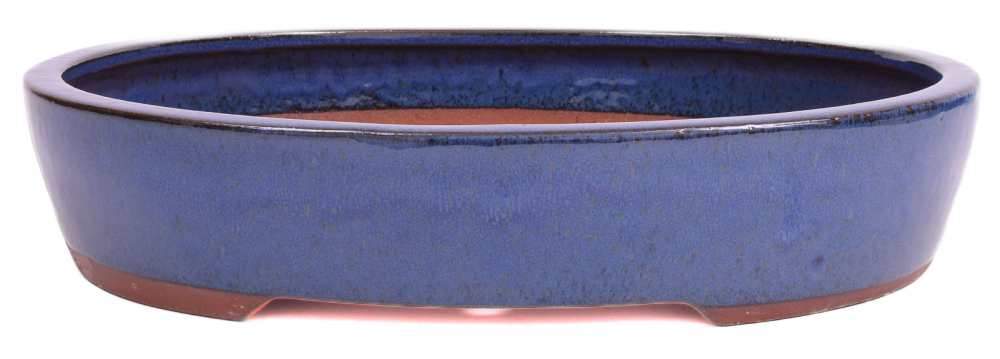 Bonsai - Schale oval 38 x 31.5 x 7.5 cm, blau 40429