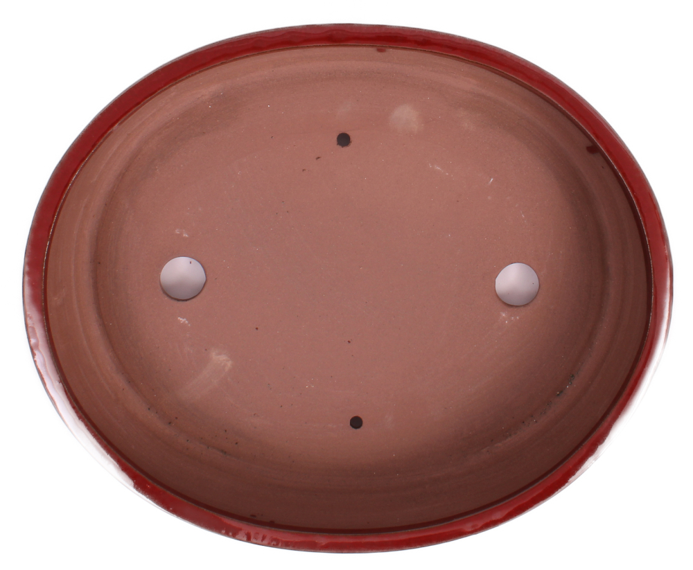 Bonsai - Schale oval 32 x 26 x 7 cm braunrot 40437