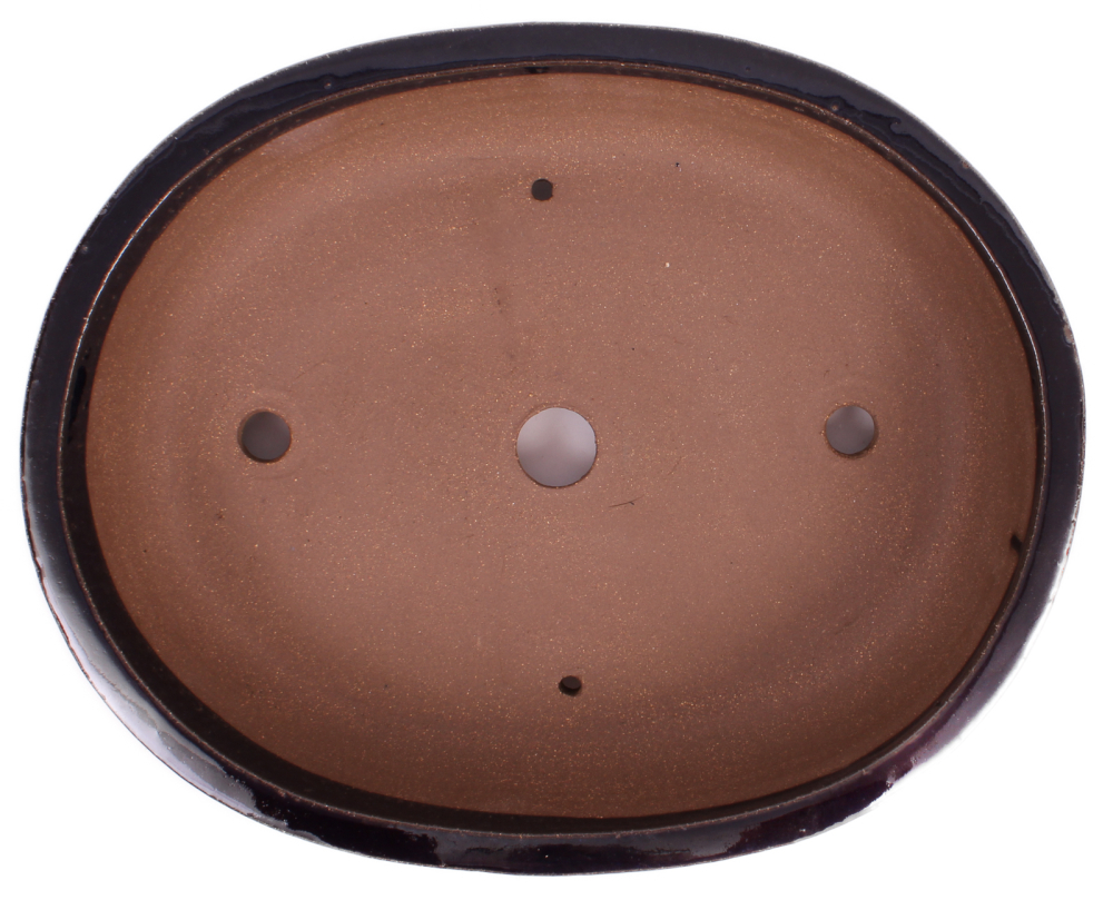 Bonsai - Schale oval 35.5 x 28.5 x 8.3 cm dunkelblau frostfest 40441