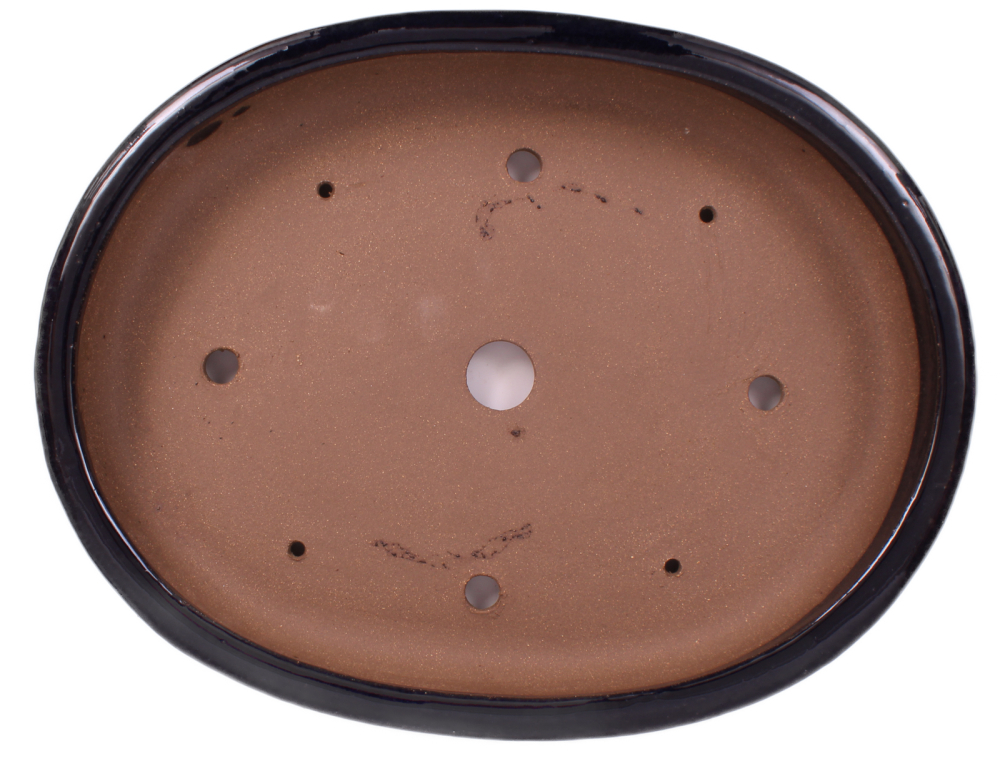 Bonsai - Schale oval 48 x 38.5 x 8 cm, dunkelblau  frostfest 40446