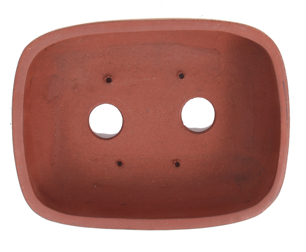 Bonsai - Schale eckig 30,5 x 24 x 9 cm, mit handgeritzten Motiven   40627