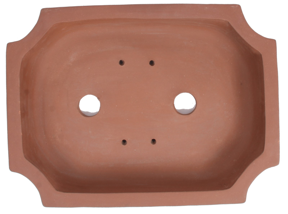 Bonsai - Schale eckig 50 x 36,5 x 9 cm, unglasiert, braun, frostfest  40776