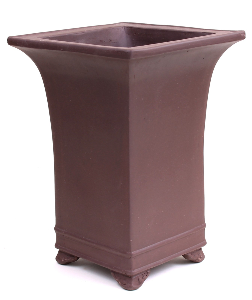 Bonsai - Kaskadenschale Ueno 20,5 x 20,5 x 29 cm, dunkelbraun, 50002