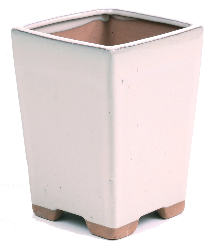 Bonsai - Kaskadenschale 10.5 x 10.5 x 14.5 cm, cremefarben 50008