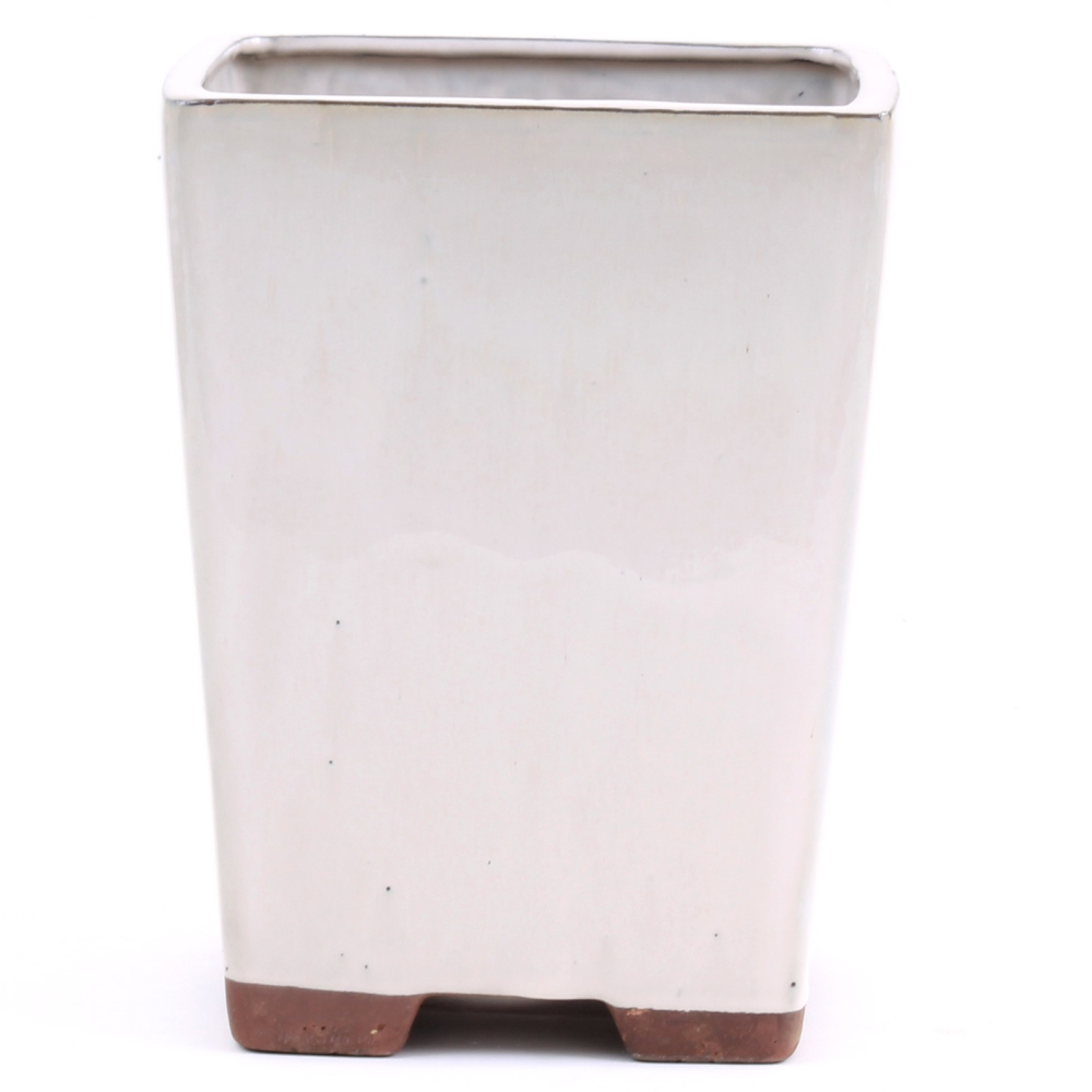 Bonsai Kaskadenschale ca. 18 x 18 x 23 cm , cremefarben glasiert, 50047