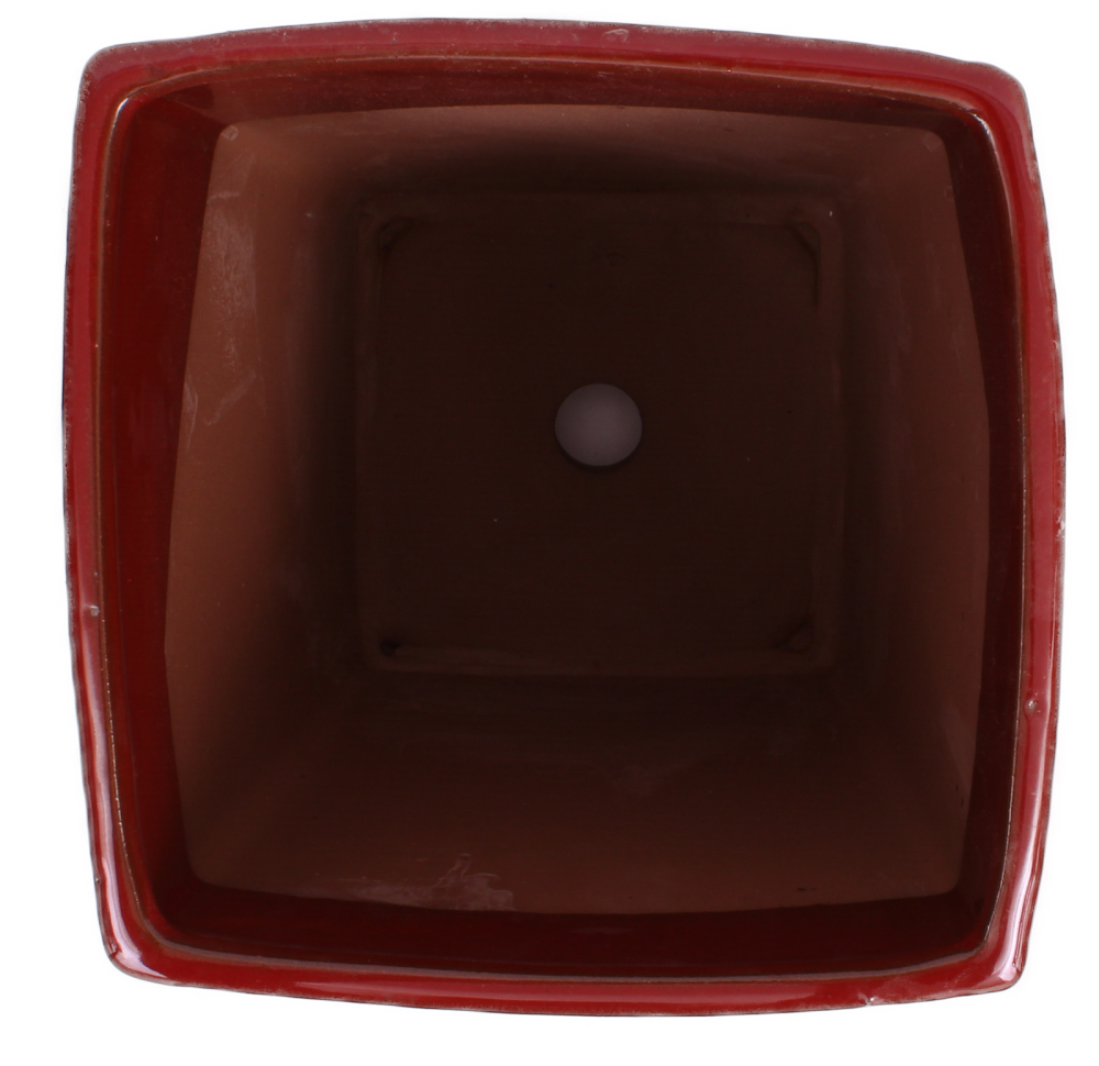 Bonsai Kaskadenschale ca. 18 x 18 x 23 cm braunrot 50059