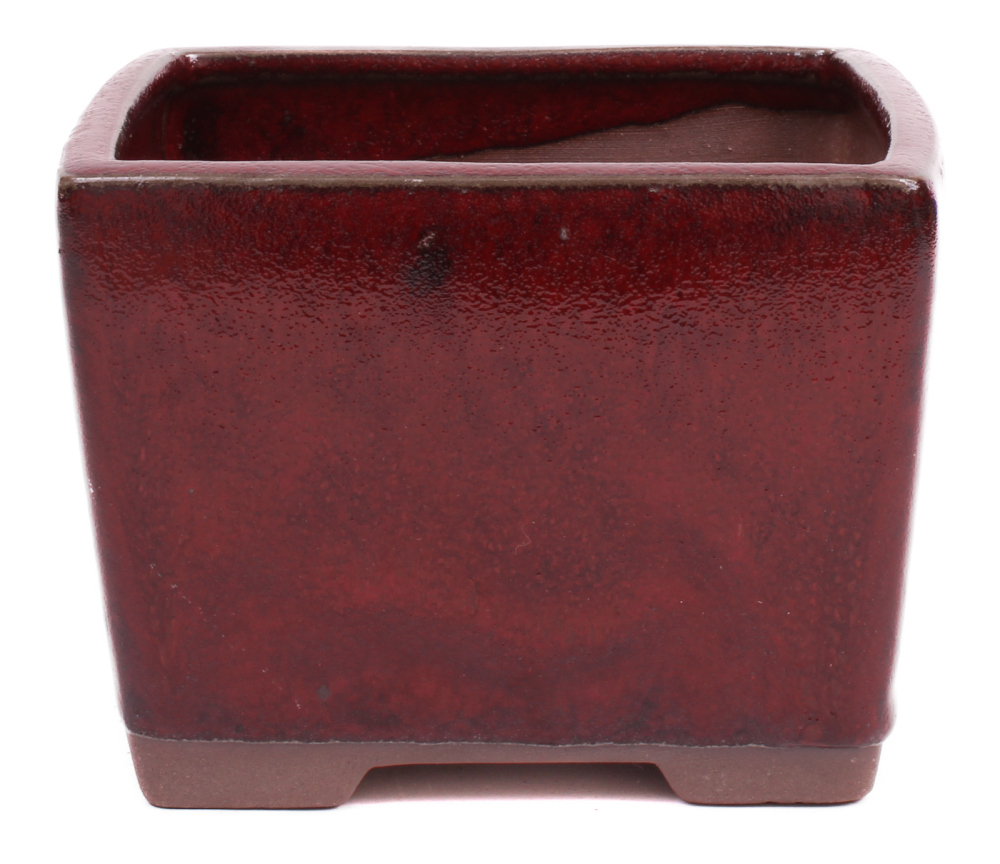 Bonsai Kaskadenschale quadratisch 13.5 x 13.5 x 10.5 cm bordeaux 50069