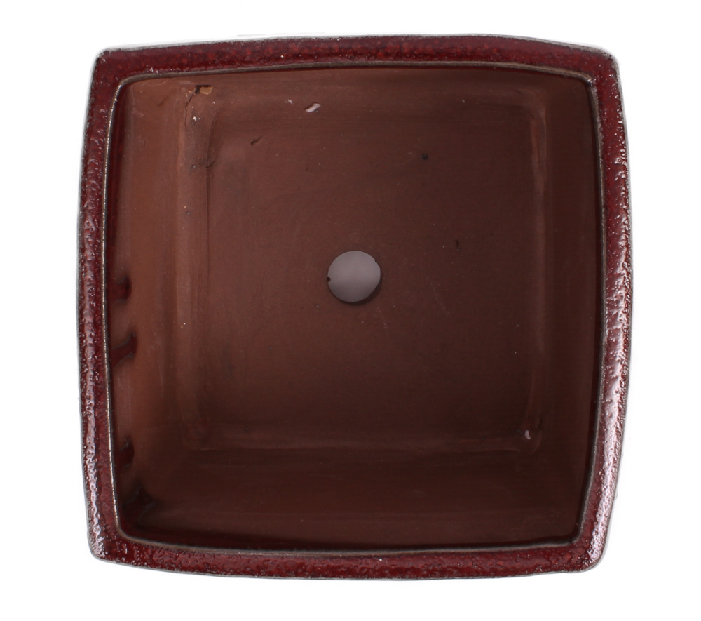 Bonsai Kaskadenschale quadratisch 13.5 x 13.5 x 10.5 cm bordeaux 50069