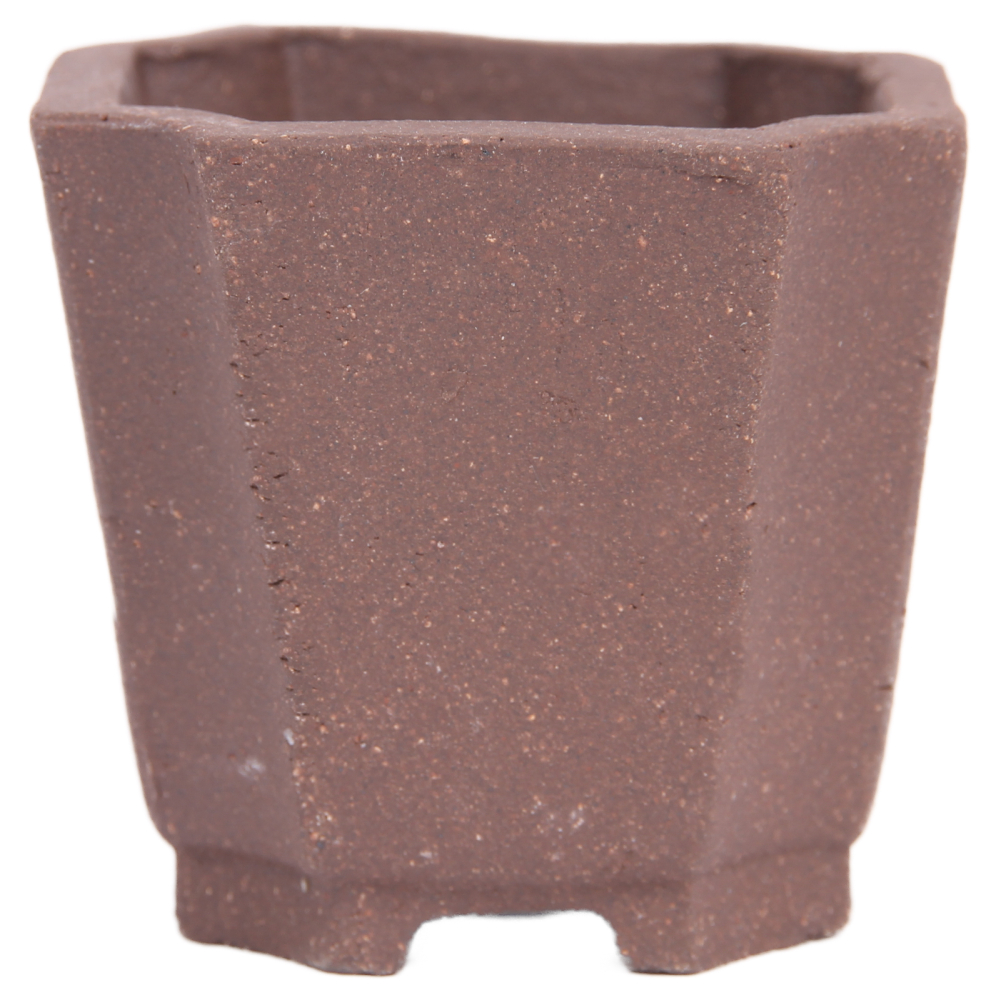 Bonsai - Schale /Mameschale / Kaskadenschale 5 x 5 x 4.8 cm eckig braun 50171