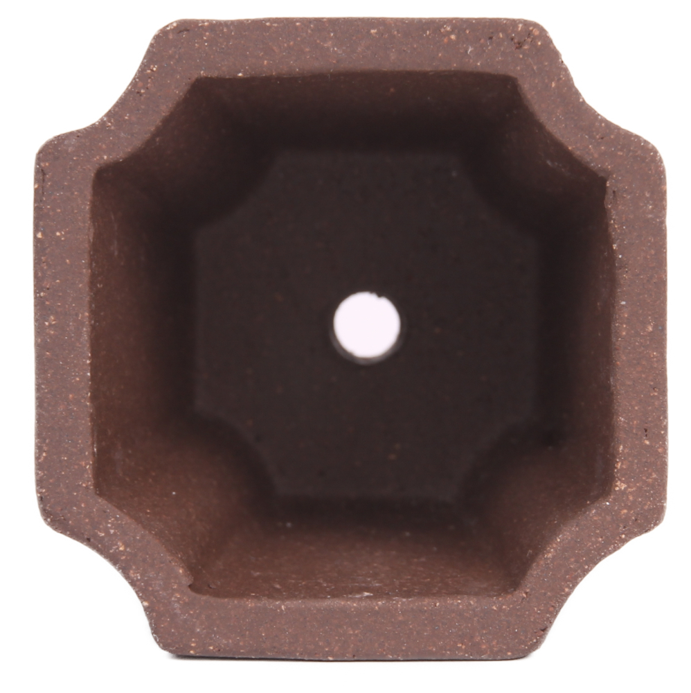 Bonsai - Schale /Mameschale / Kaskadenschale 5 x 5 x 4.8 cm eckig braun 50171