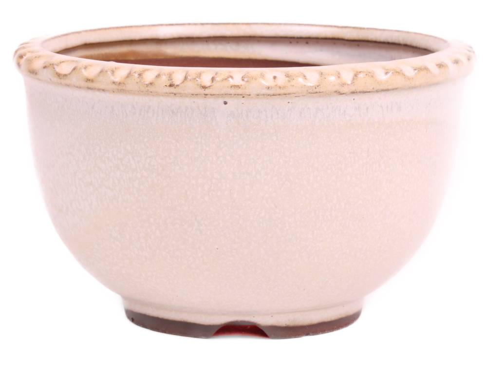Bonsai Kaskadenschale rund 13 Ø x 8 cm, creme  50176