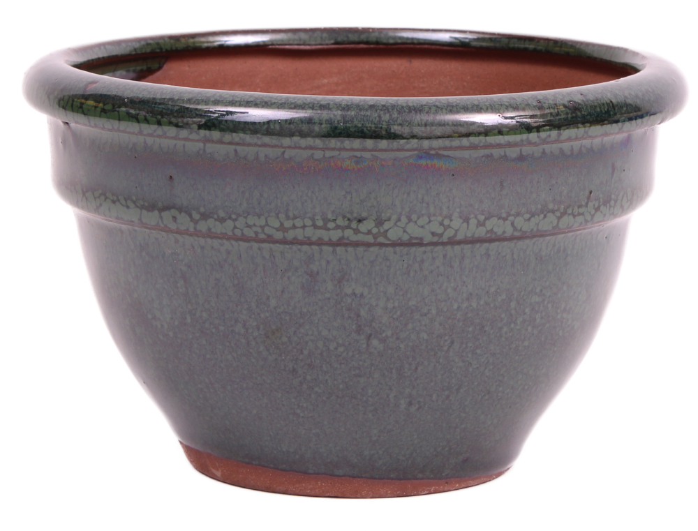 Bonsai Kaskadenschale rund 13 Ø x 8.2 cm, grün  50180