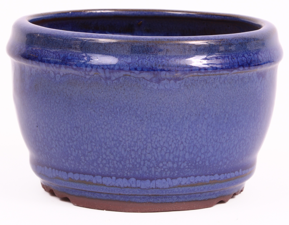 Bonsai Kaskadenschale rund 13 Ø x 8.2 cm, blau  50182