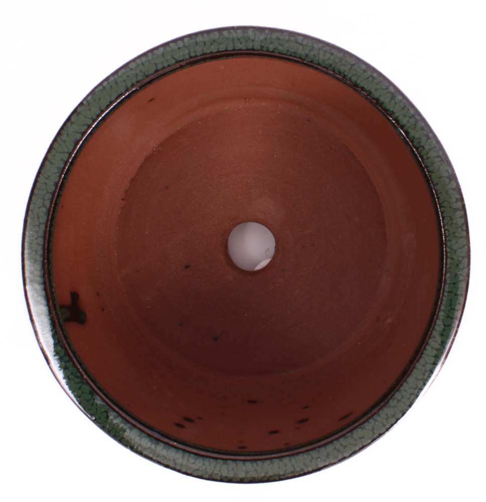 Bonsai Kaskadenschale rund 13 Ø x 8.2 cm, grün 50183