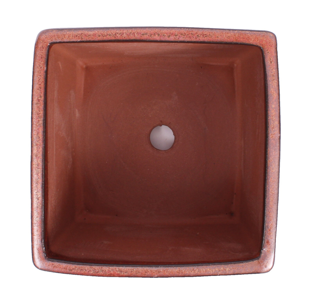 Bonsai Kaskadenschale quadratisch 13.5 x 13.5 x 10.5 cm kupferfarben 50186
