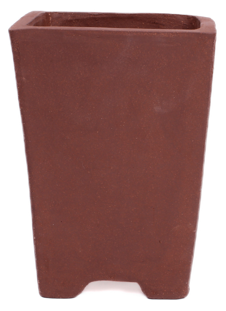 Bonsai - Kaskadenschale 13.5 x 13.5 x 19 cm unglasiert braun 50201