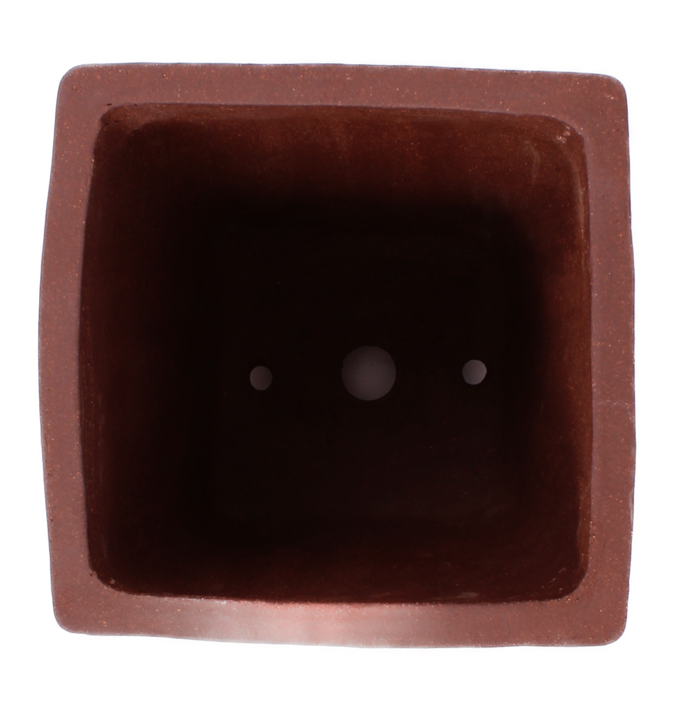 Bonsai - Kaskadenschale 13.5 x 13.5 x 19 cm unglasiert braun 50201