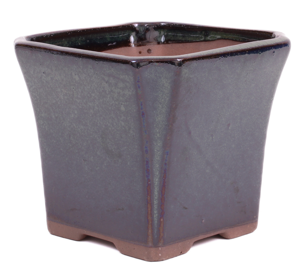 Bonsai Kaskadenschale quadratisch 13 x 13 x 11.5 cm grün 50215