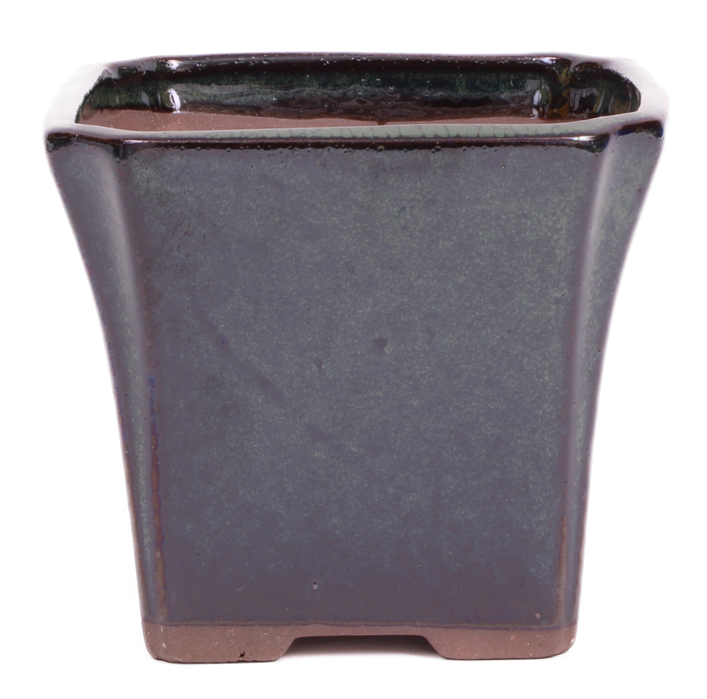 Bonsai Kaskadenschale quadratisch 13 x 13 x 11.5 cm grün 50215