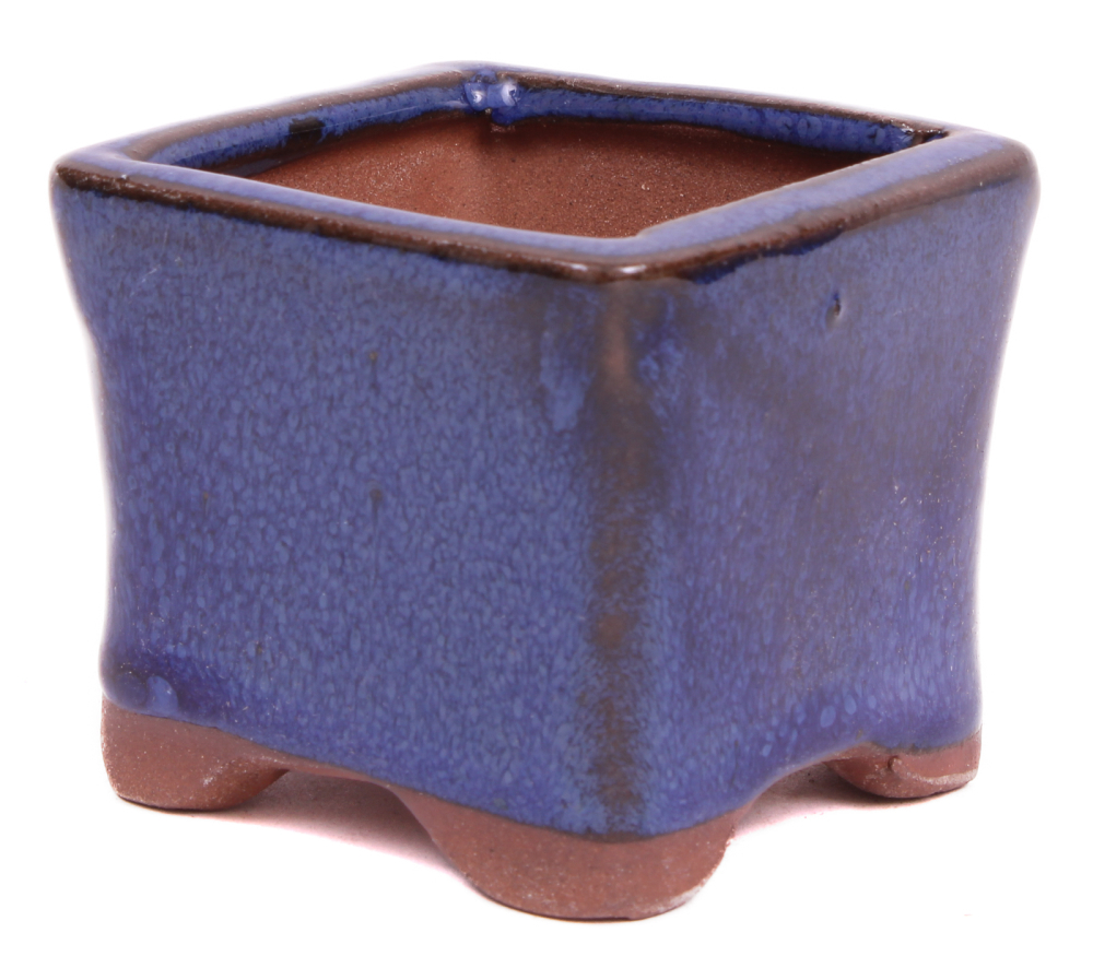 Bonsai - Schale Kaskadenschale quadratisch 5.5 x 5.5 x 5.2 cm blau  50221