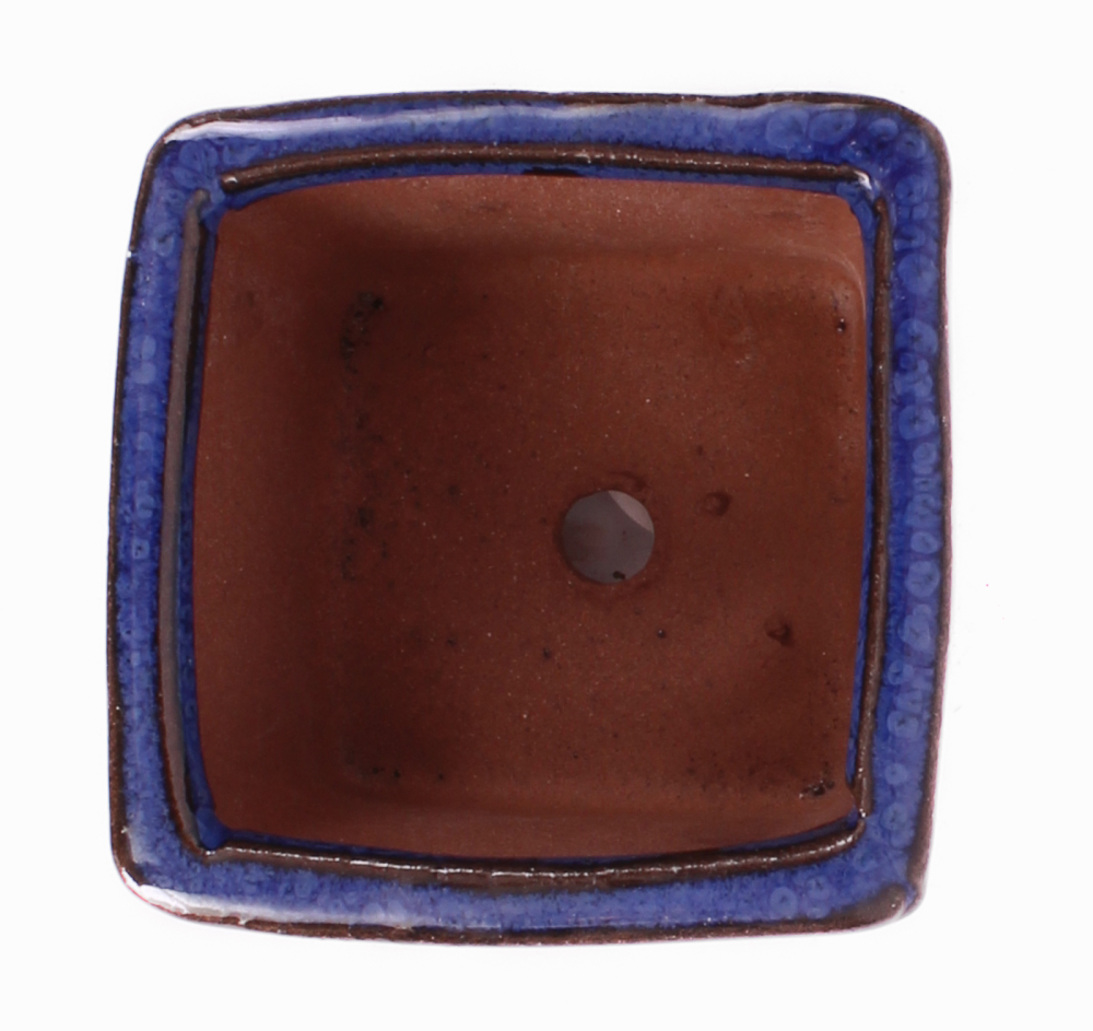 Bonsai - Schale Kaskadenschale quadratisch 5.5 x 5.5 x 5.2 cm blau  50221