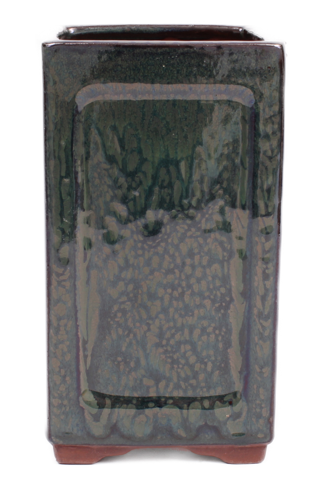 Bonsai Kaskadenschale quadratisch 10 x 10 x 17.5 cm  grün  50226