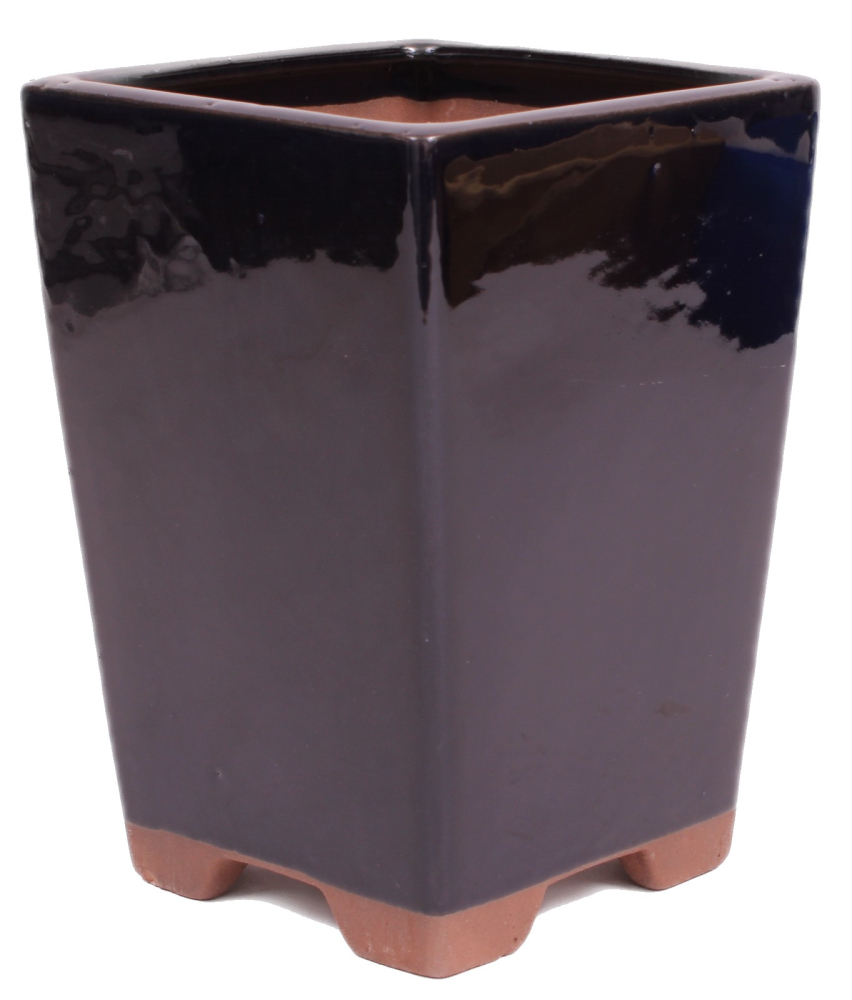 Bonsai - Kaskadenschale 10.5 x 10.5 x 14.5 cm dunkelblau - fast schwarz 50228