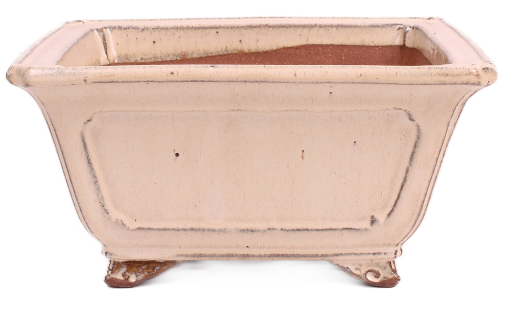 Bonsai - Kaskadenschale 30 x 30 x 16 cm eckig cremefarben frostfest 50234