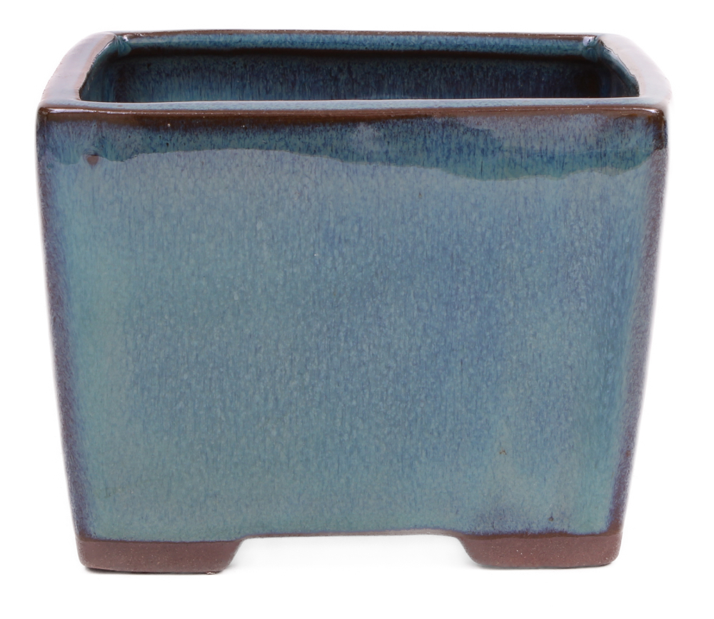 Bonsai Kaskadenschale quadratisch 13.5 x 13.5 x 10.5 cm grünblau 50239
