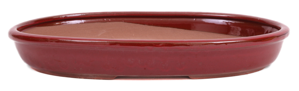 Bonsai - Schale Waldschale oval 31 x 20.5 x 4.5 cm braunrot   51033
