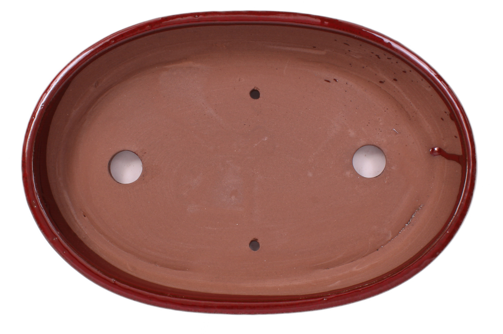 Bonsai - Schale Waldschale oval 31 x 20.5 x 4.5 cm braunrot   51033
