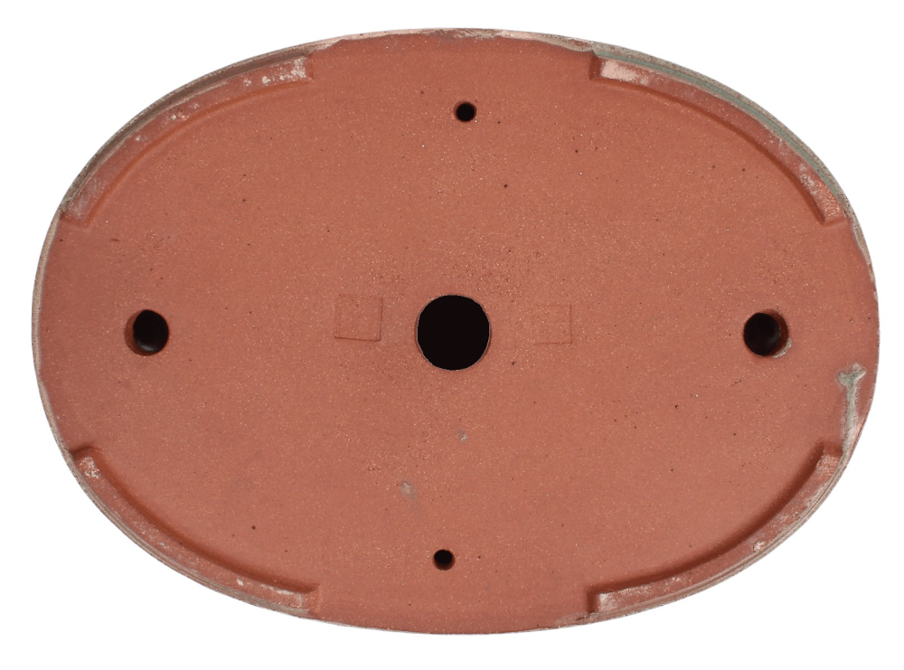 Bonsai - Schale Waldschale oval 34 x 24 x 4.5 cm mattgrün frostfest 51034