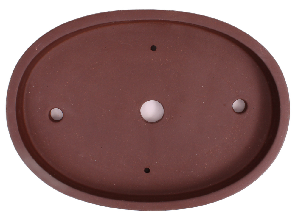 Bonsai - Schale Waldschale oval 34 x 24 x 4.5 cm unglasiert braun frostfest 51035